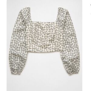 AE CROPPED CORSET BALLOON
SLEEVE TOP